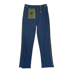 NEW Mr & Mrs Italy Pique Pants Jersey Salt Blue XS Embroidered Logo Patches